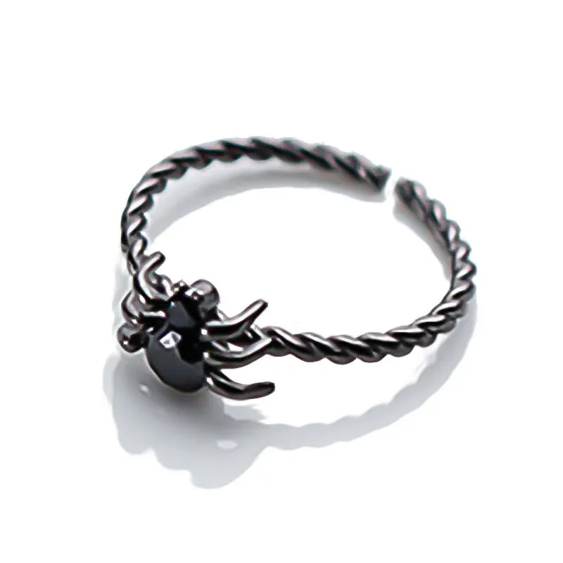 Luxurious Pure S925 Silver Spider Rings