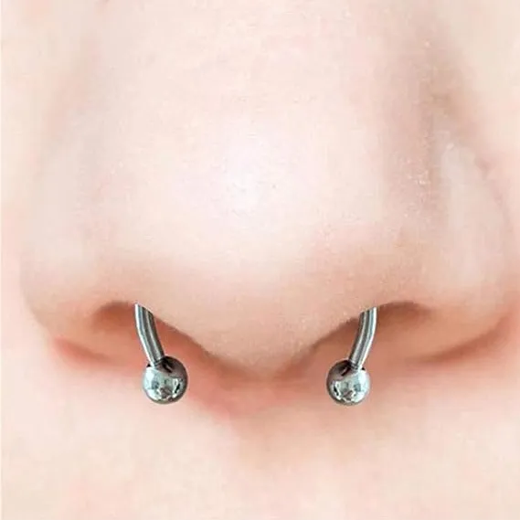 Magnetic Steel Nose Septum Ball Horseshoes