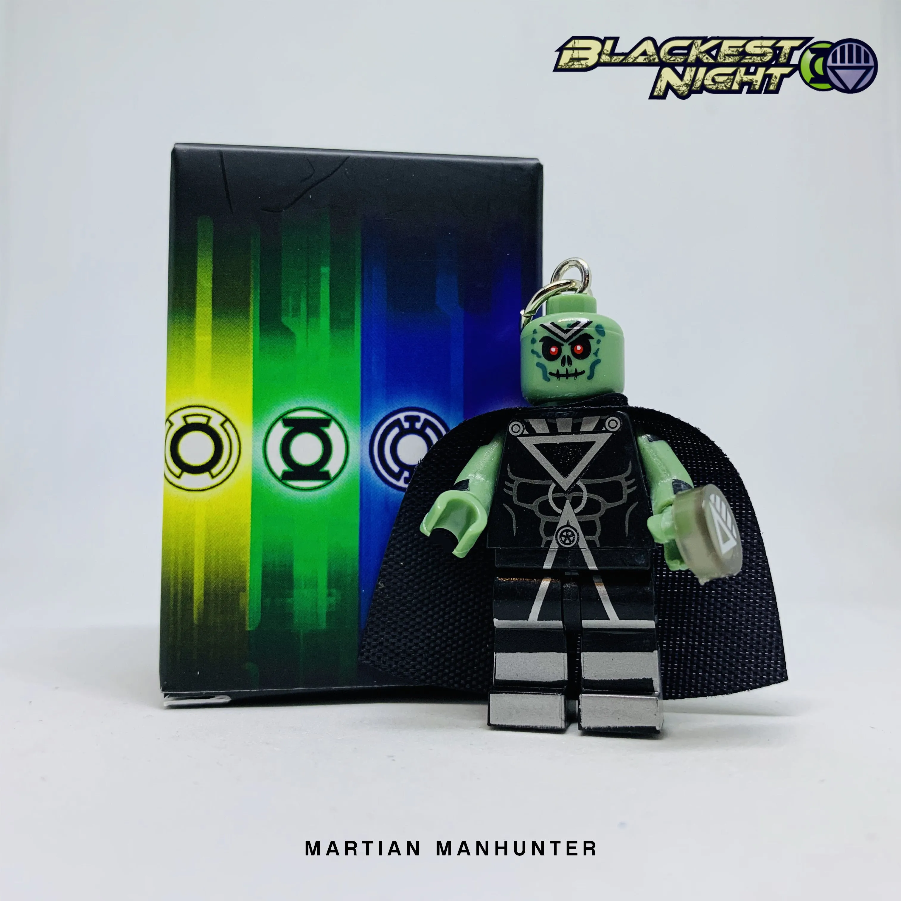 Martian Manhunter (Black Lantern) Custom Minifigure Keychain