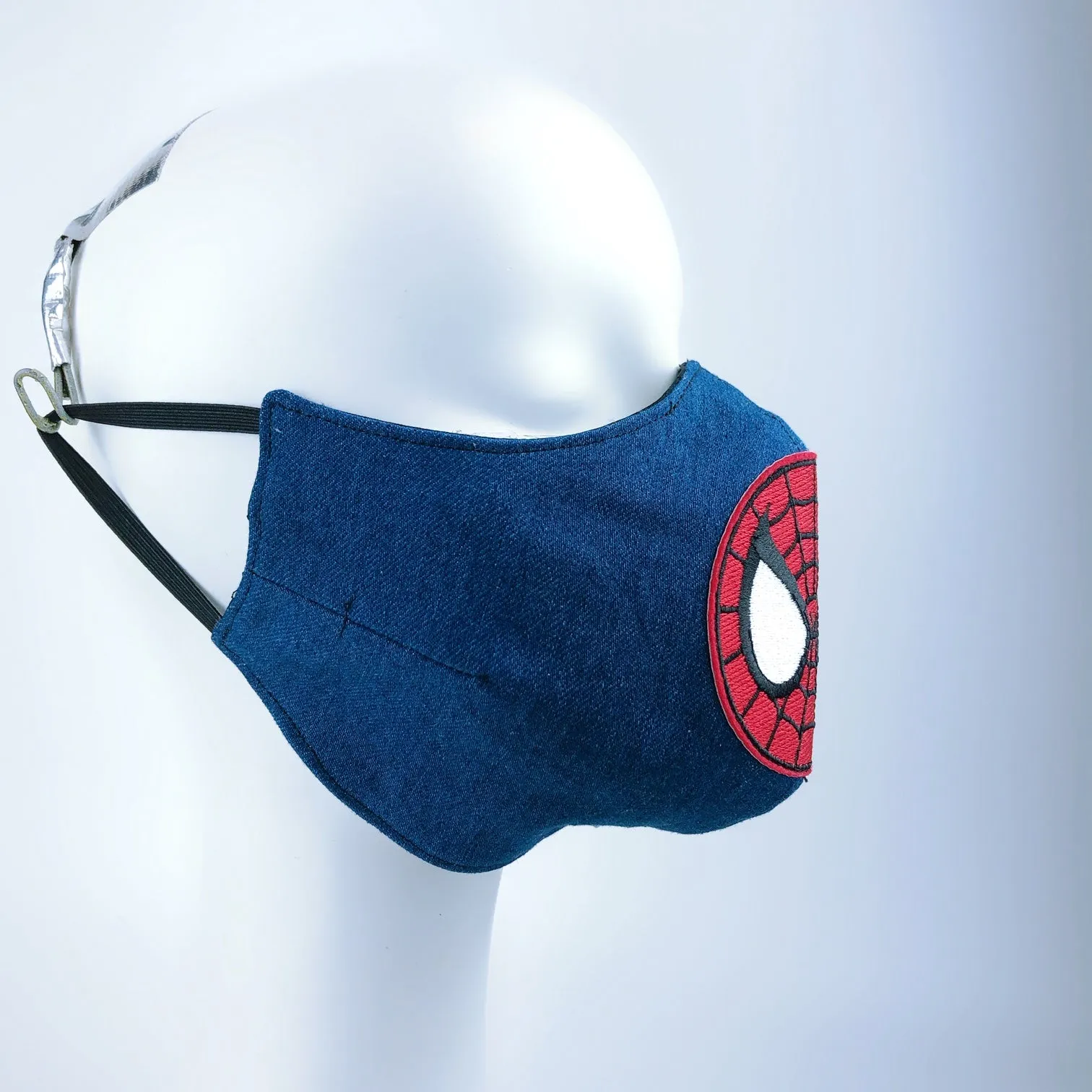 Mask 4 Protect Face Mask Heavy Denim Spiderman