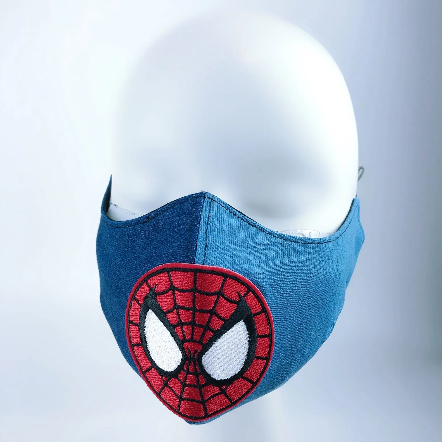 Mask 4 Protect Face Mask Heavy Denim Spiderman