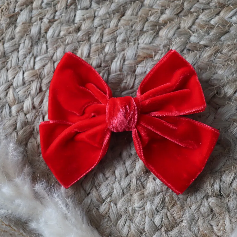 Meia Pata Large Double Velvet Hair Bow