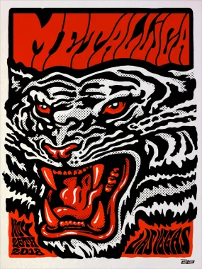 Metallica 2018 Las Vegas, NV Poster - Blood on Red Variant