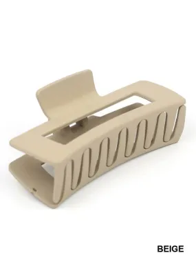 Mina Rectangular Claw Clip - Beige