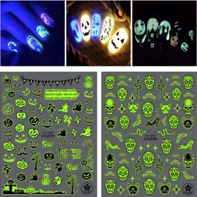 Nail Art Stickers - Halloween Glow in the Dark