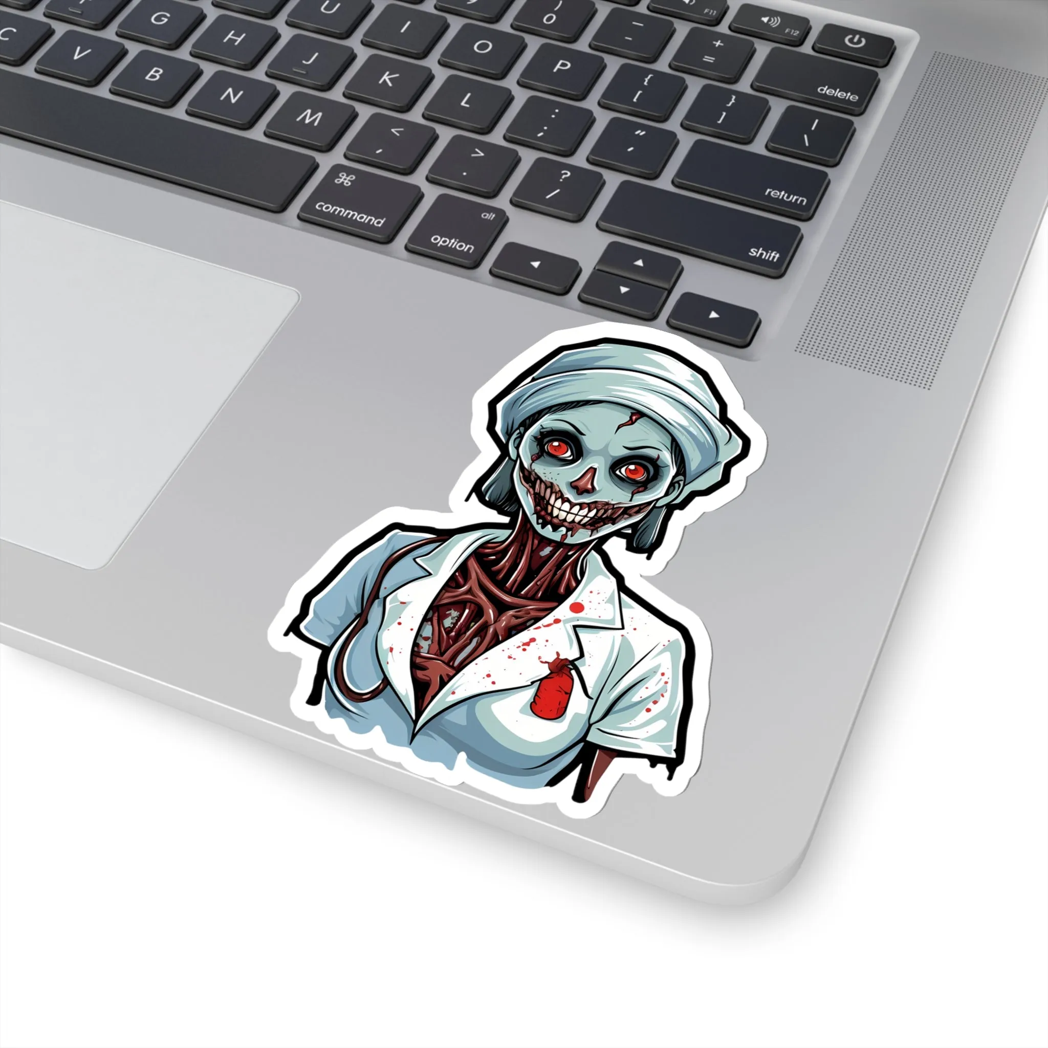 Nurse of Nightmares: Spooky Halloween Zombie Nurse Stickers