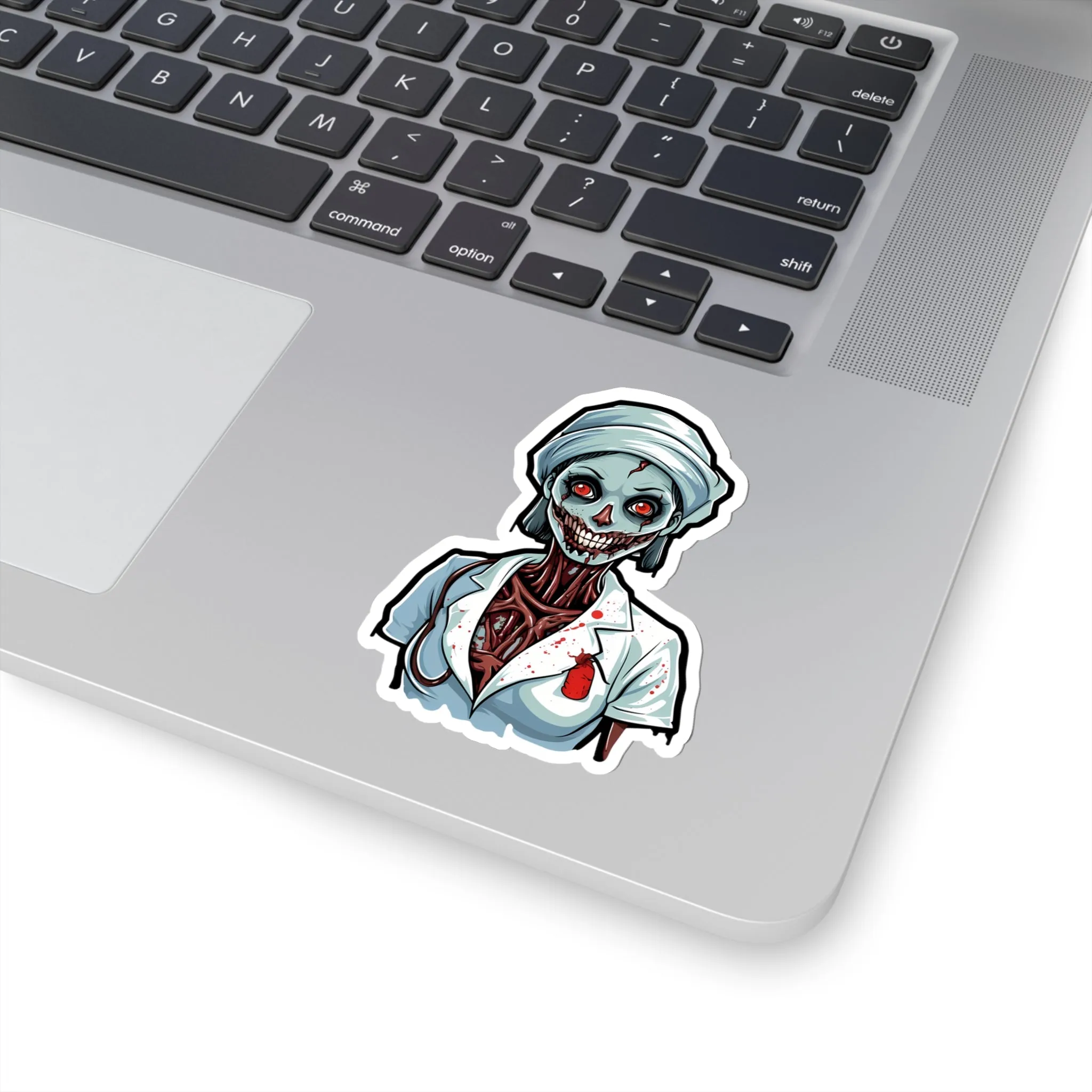 Nurse of Nightmares: Spooky Halloween Zombie Nurse Stickers