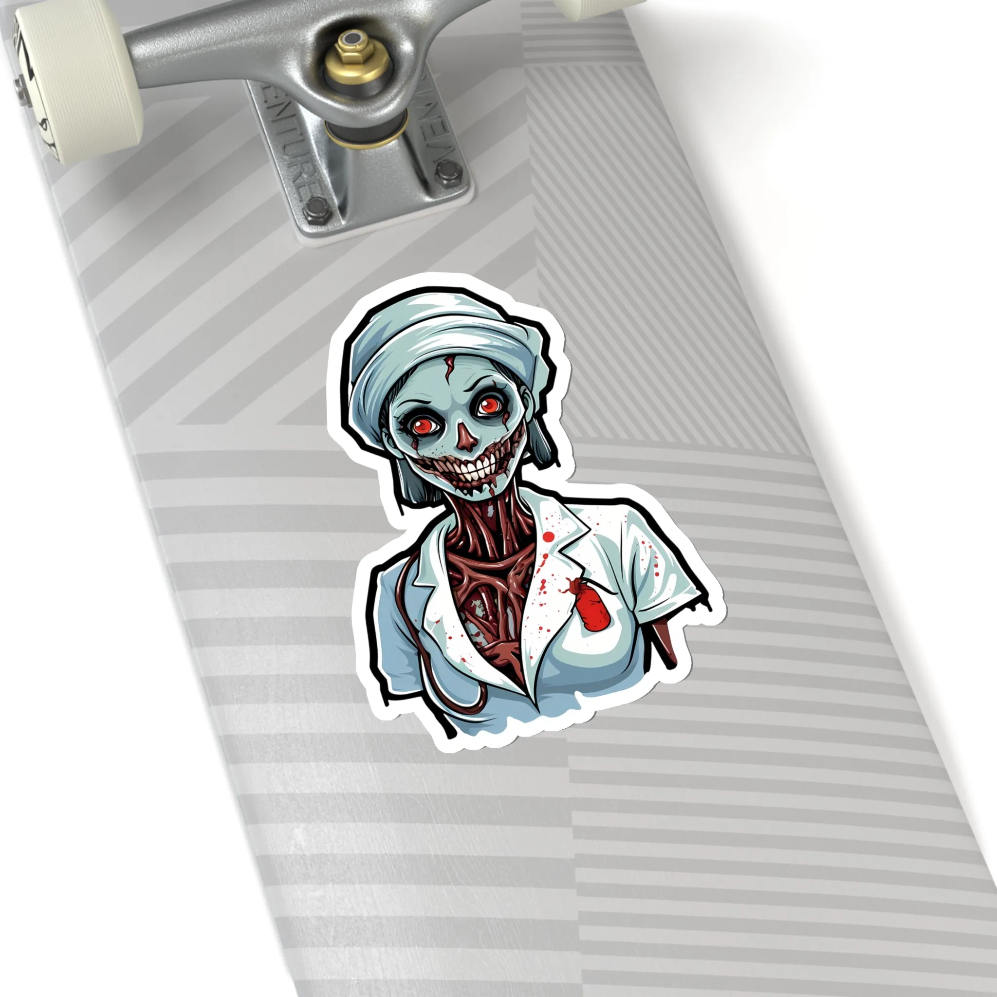 Nurse of Nightmares: Spooky Halloween Zombie Nurse Stickers