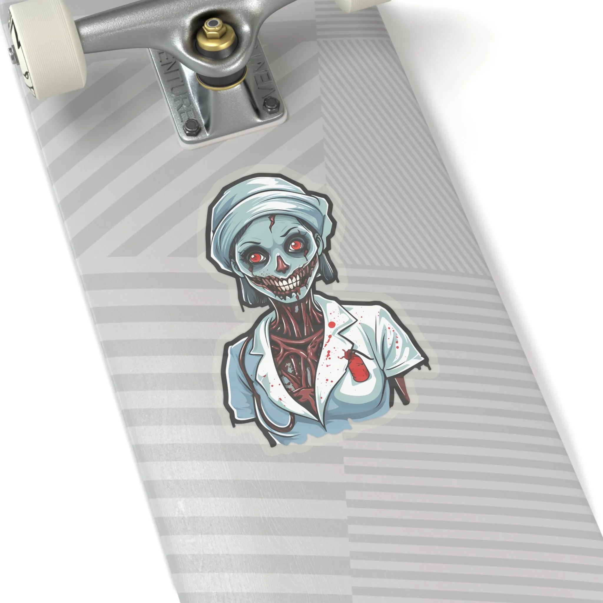 Nurse of Nightmares: Spooky Halloween Zombie Nurse Stickers