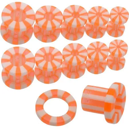 Orange Candy Stripe Screw Tunnel