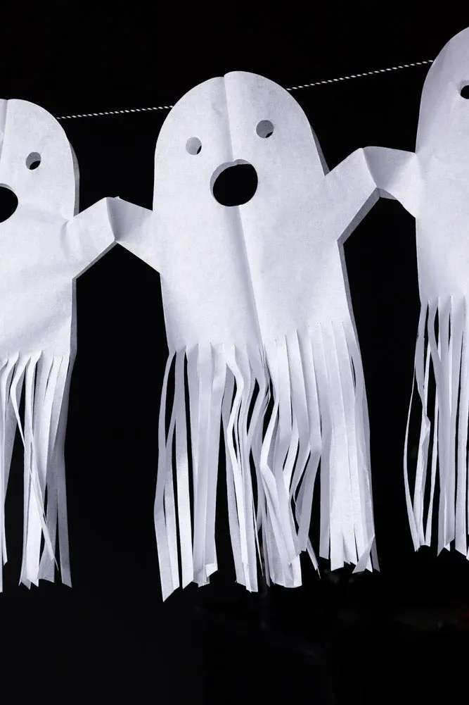 Paper Ghost Halloween Garland