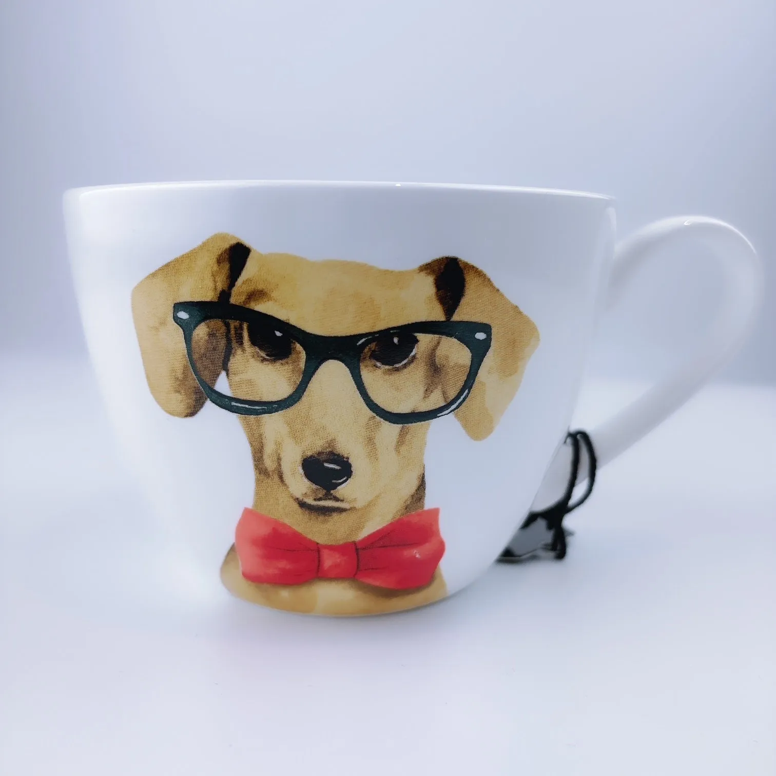 Portobello By Design Dapper Dachshund Dog Bone China XL Coffee Mug Tea Cup 20 oz