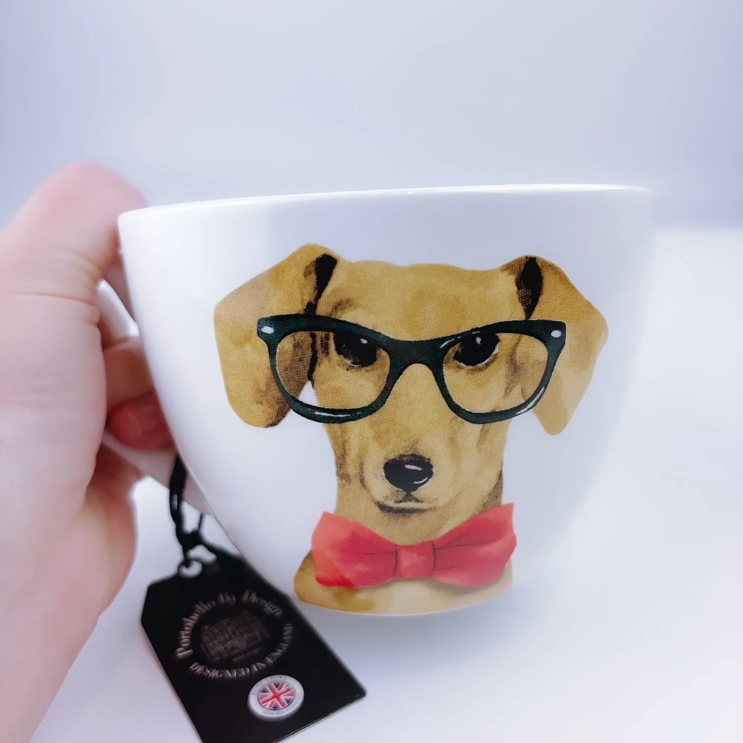 Portobello By Design Dapper Dachshund Dog Bone China XL Coffee Mug Tea Cup 20 oz