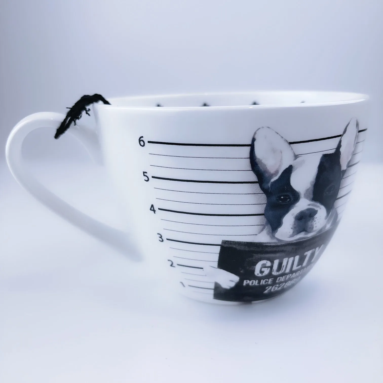 Portobello By Design Guilty Boston Terrier Dog Bone China XL Coffee Mug Tea Cup 20 oz