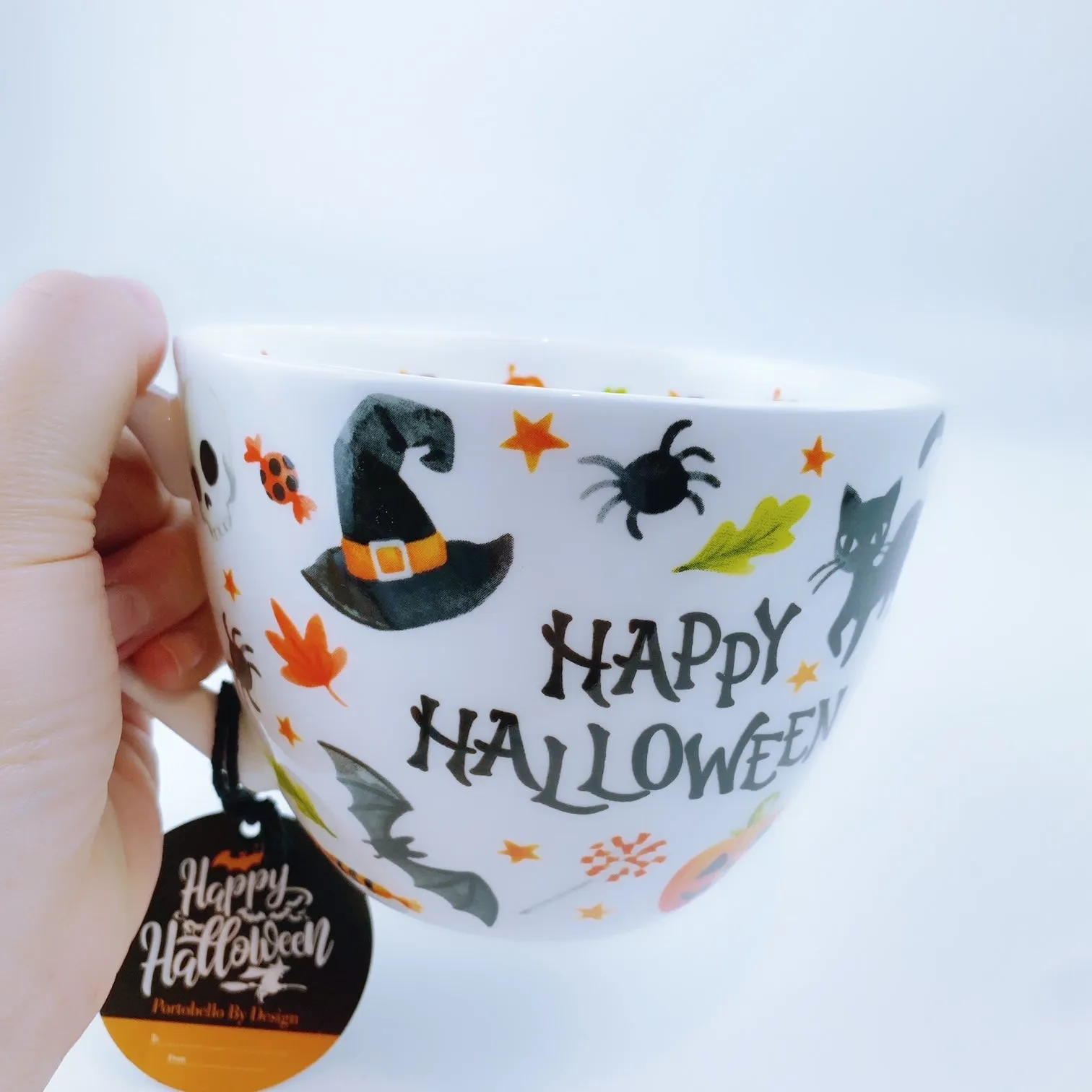 Portobello By Design Trick Or Treat Happy Halloween Bone China XL Coffee Mug Tea Cup