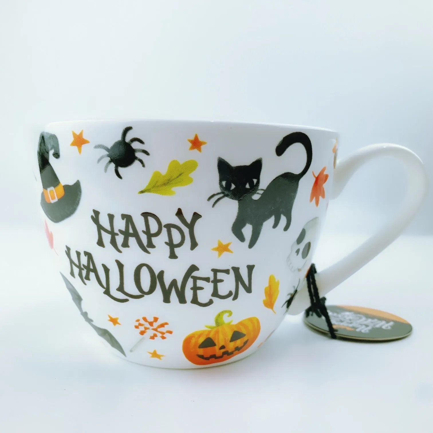 Portobello By Design Trick Or Treat Happy Halloween Bone China XL Coffee Mug Tea Cup