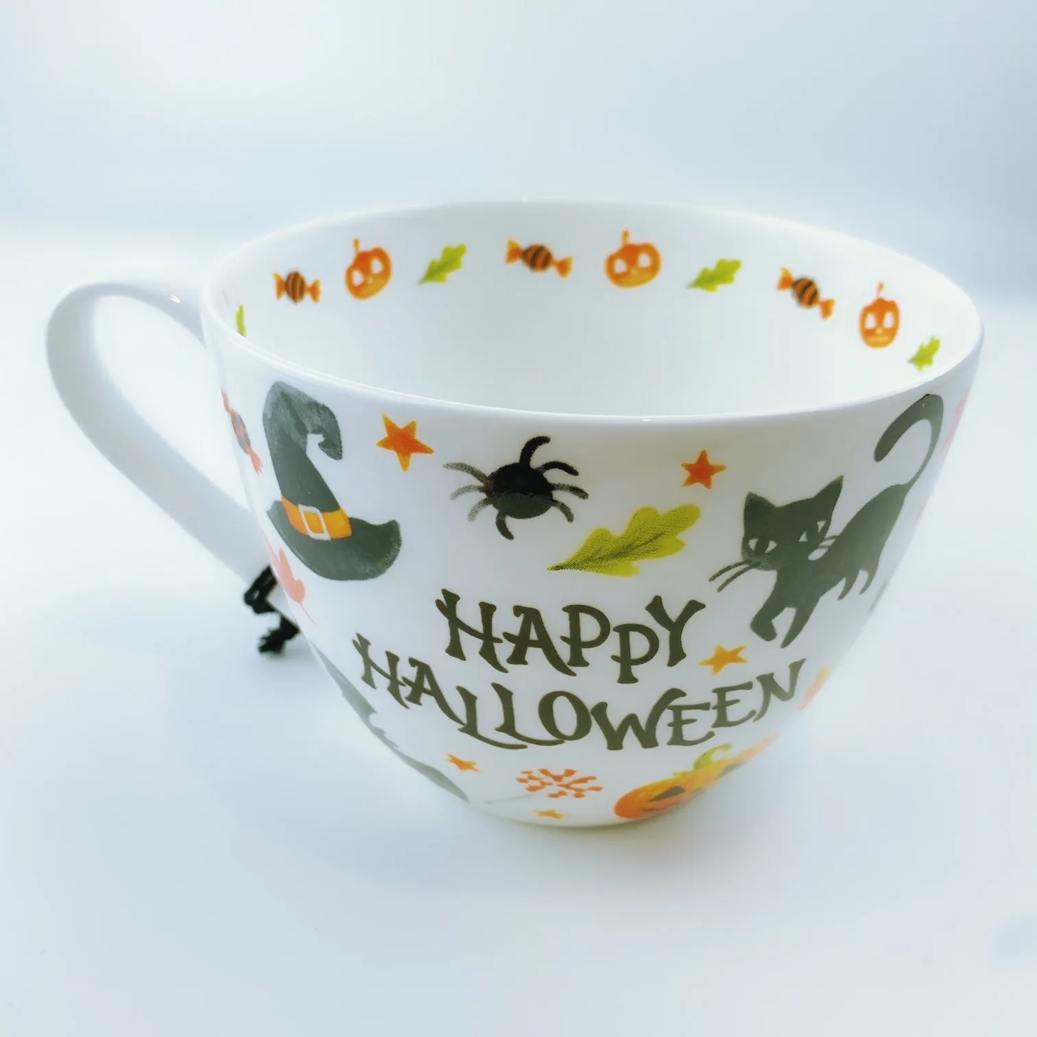 Portobello By Design Trick Or Treat Happy Halloween Bone China XL Coffee Mug Tea Cup