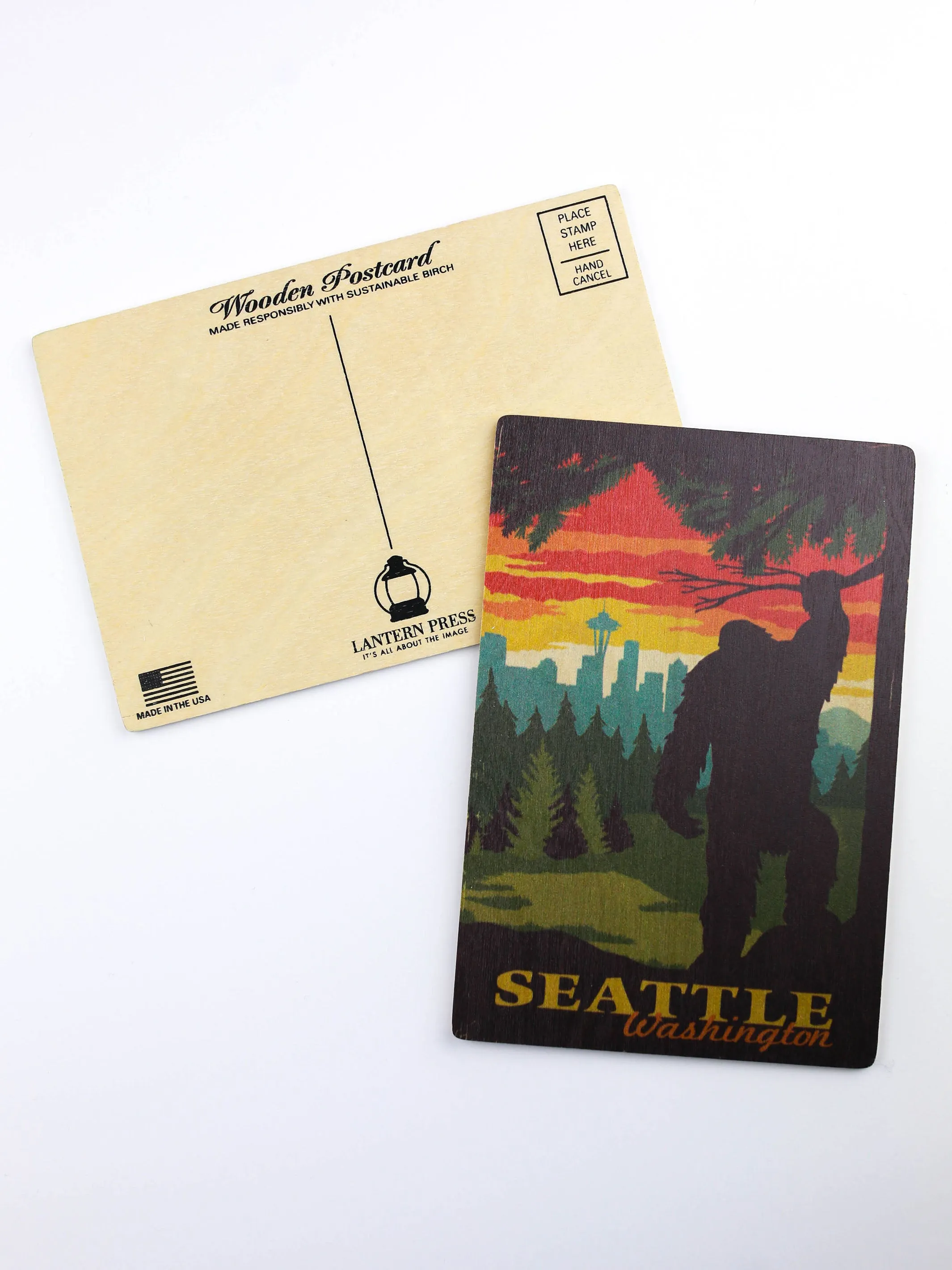 Postcards - Seattle Bigfoot and Skyline