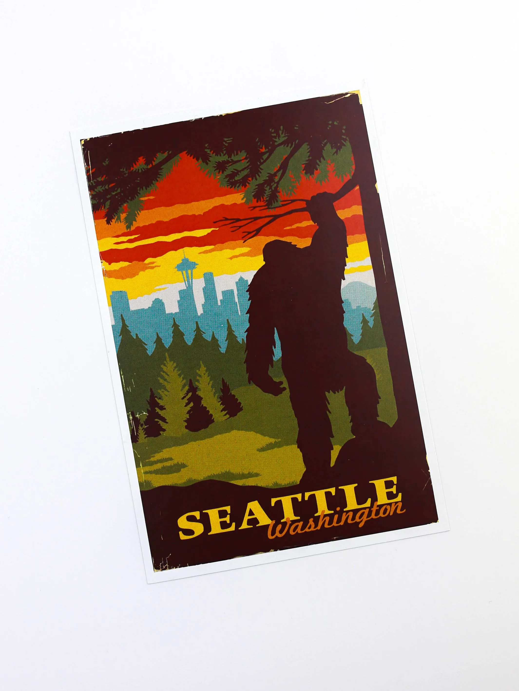 Postcards - Seattle Bigfoot and Skyline