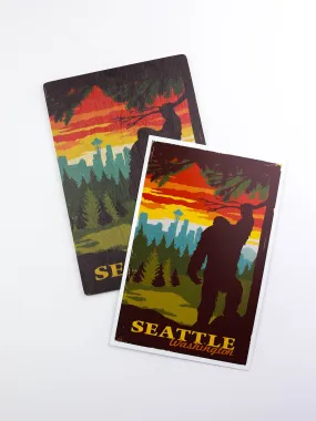 Postcards - Seattle Bigfoot and Skyline