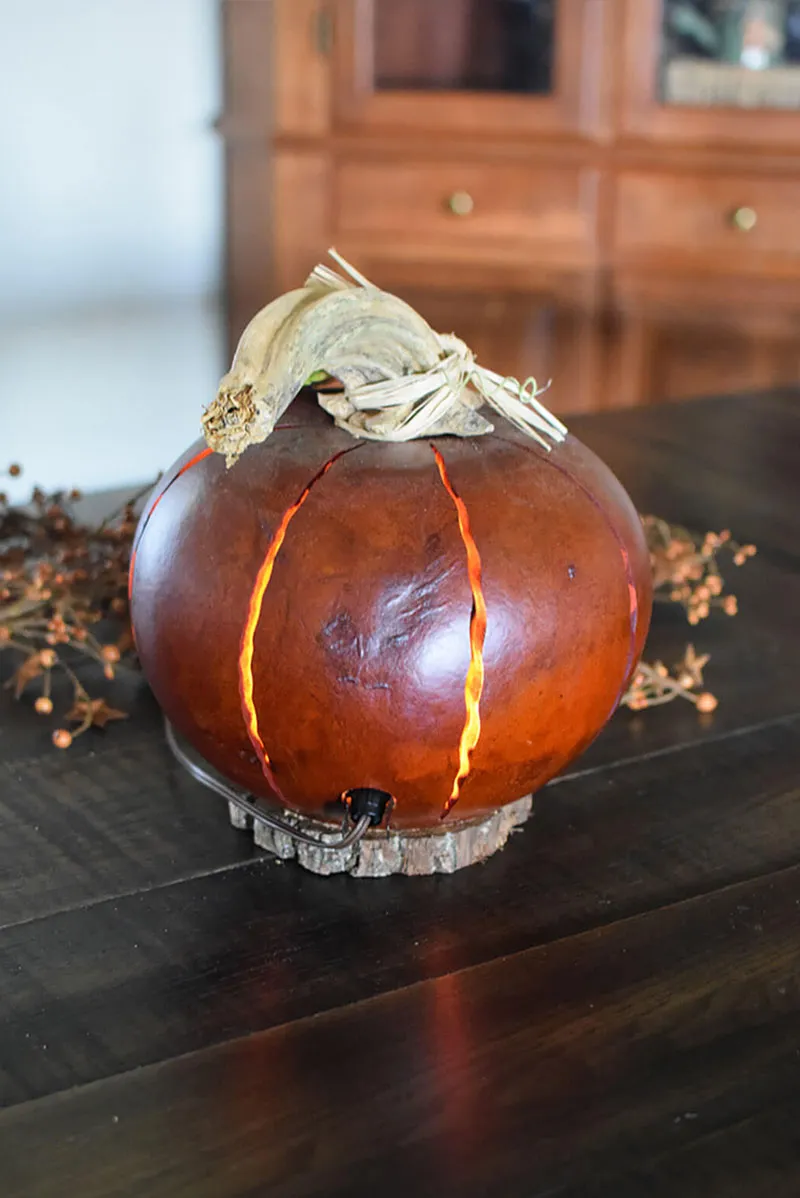 Pumpkin Luminary - Extra Large Lit Orange