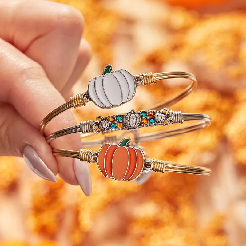 Pumpkin Medley Bangle Bracelet