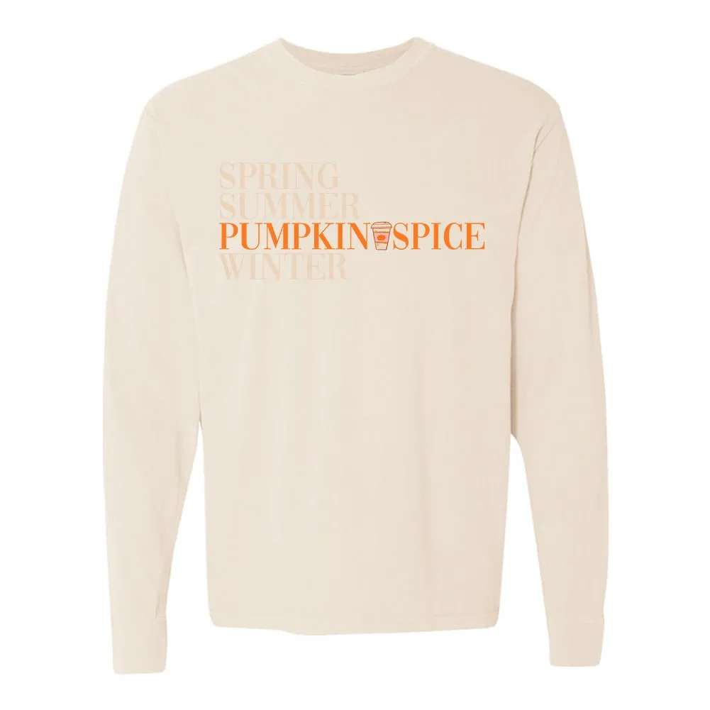 'Pumpkin Spice Season' Comfort Colors Long Sleeve T-Shirt