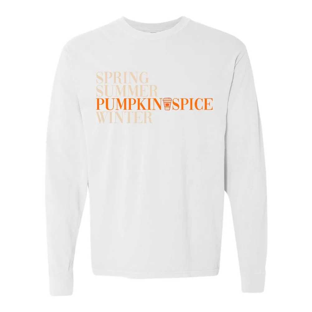 'Pumpkin Spice Season' Comfort Colors Long Sleeve T-Shirt