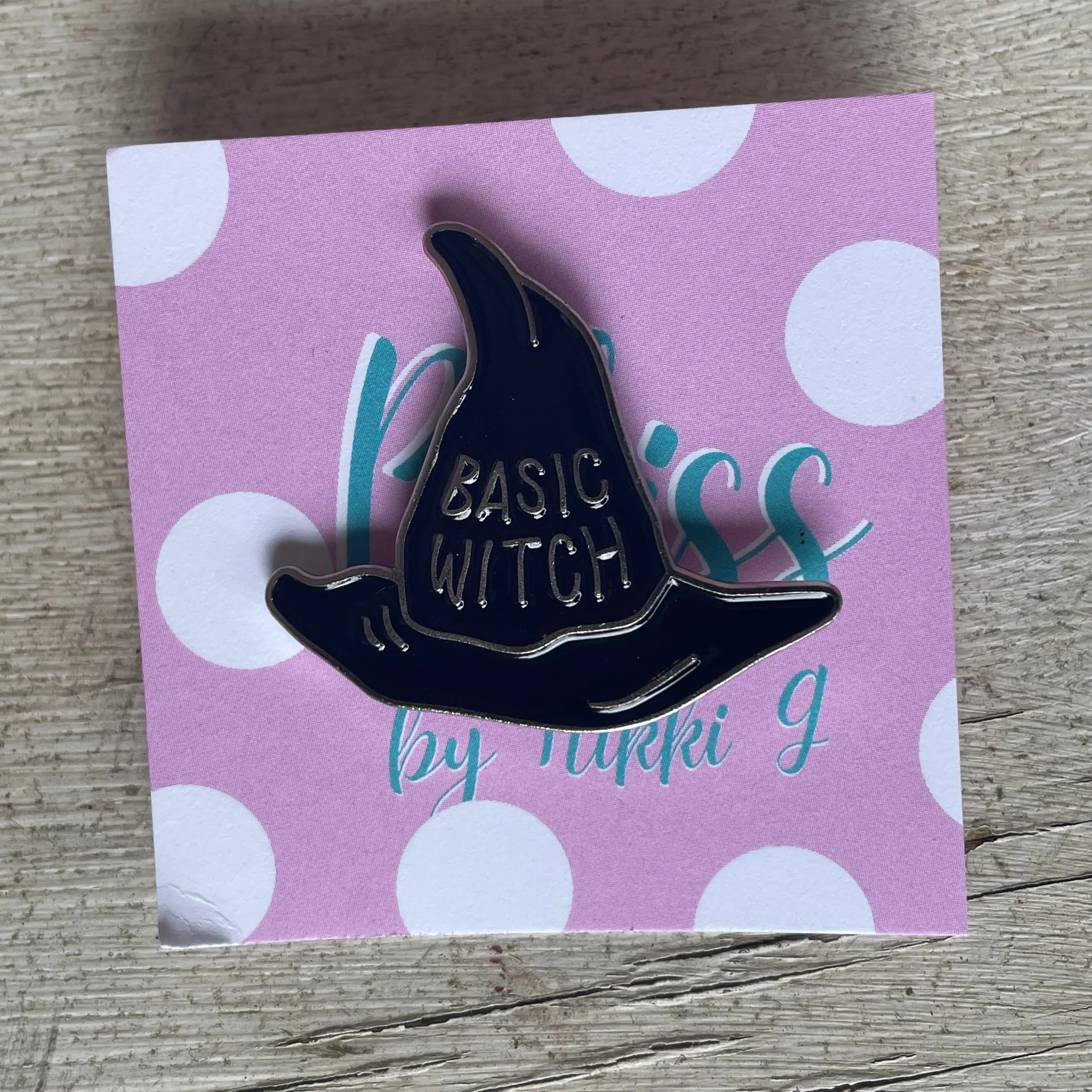 "Basic Witch" Witch Hat Enamel Pin