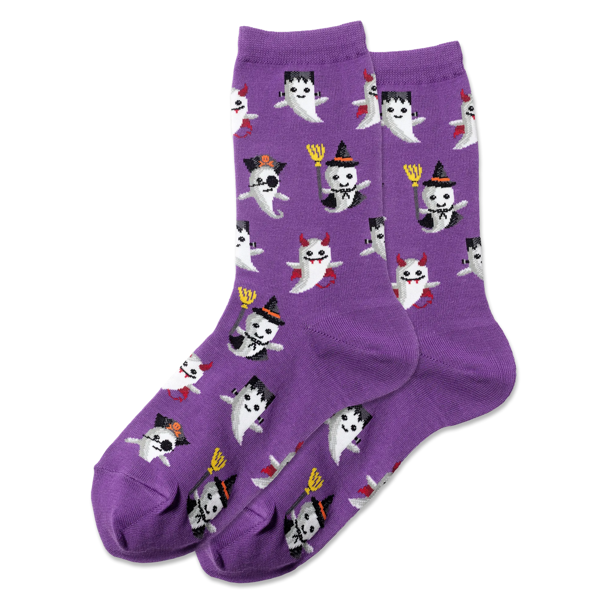 "Costume Ghosts" Cotton Crew Socks by Hot Sox