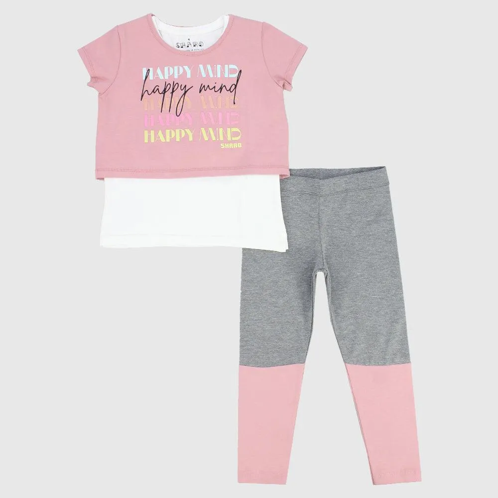 "Happy Mind" 2-Piece Outfit Set