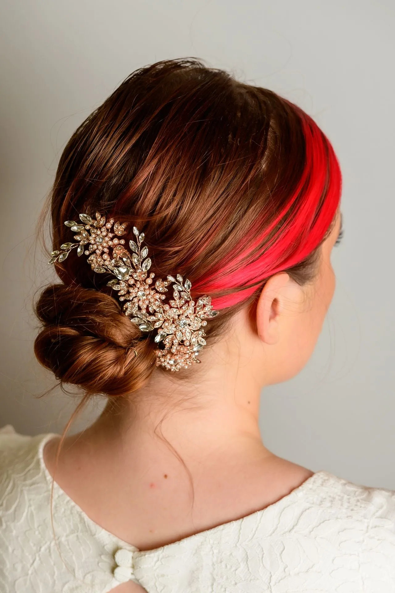 Rose Gold Floral Head Piece