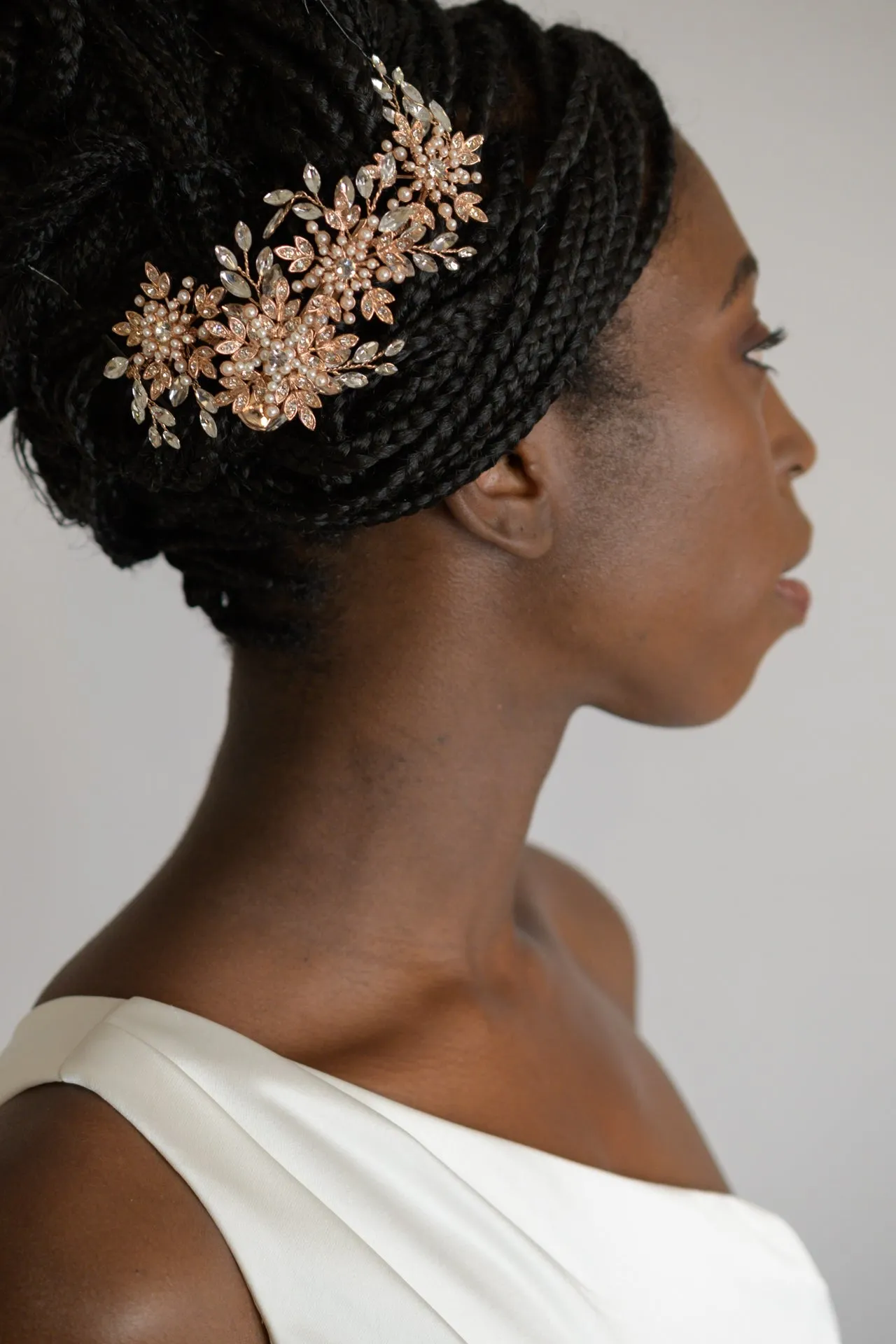 Rose Gold Floral Head Piece