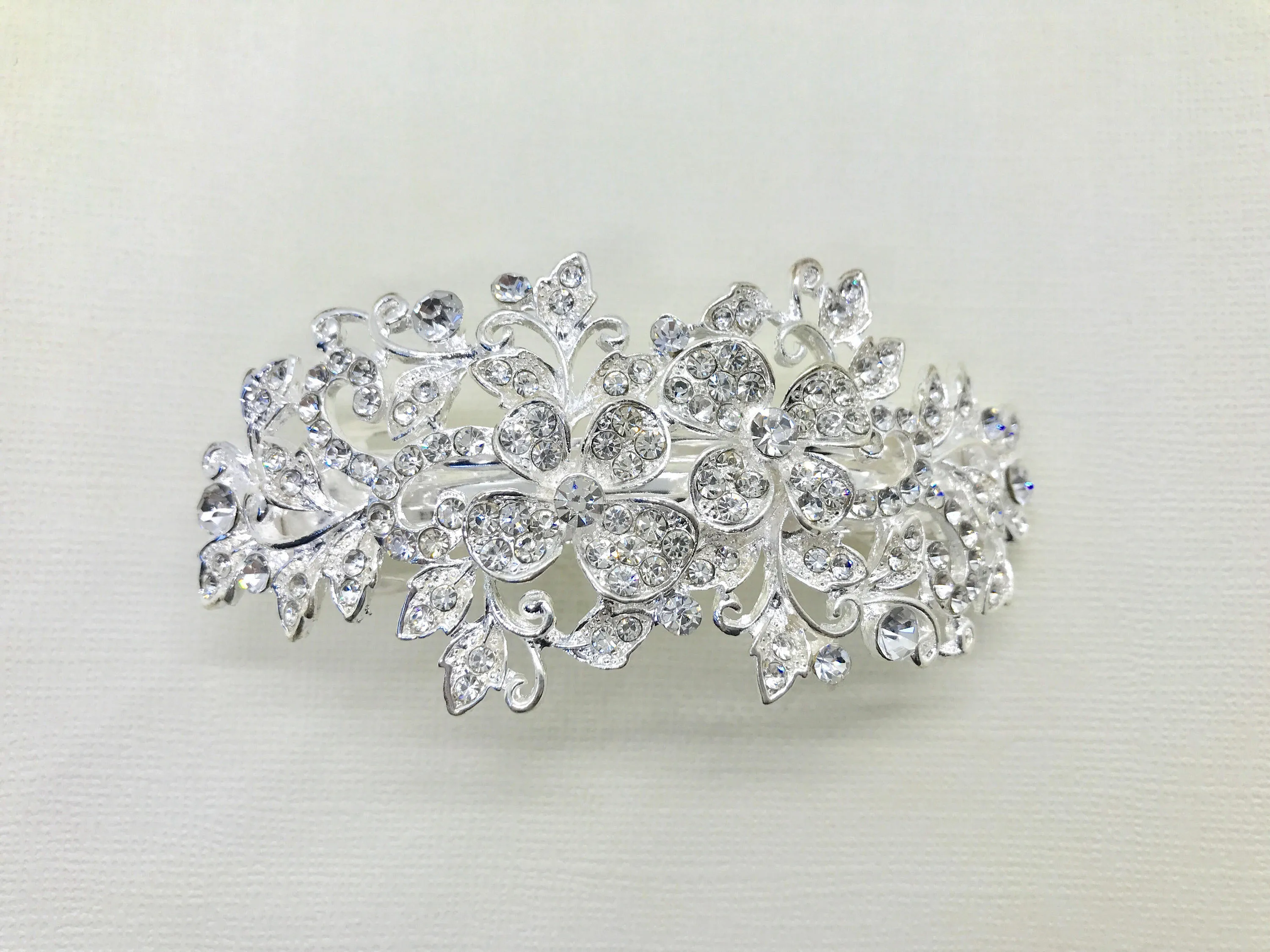 Sale! Vintage-Style Hair Accessory, Rhinestone Hair Clip, Bridesmaids Hair Accessory, Prom Hair Barrette,  Flower Leaf Hair Clip, Wedding Ha