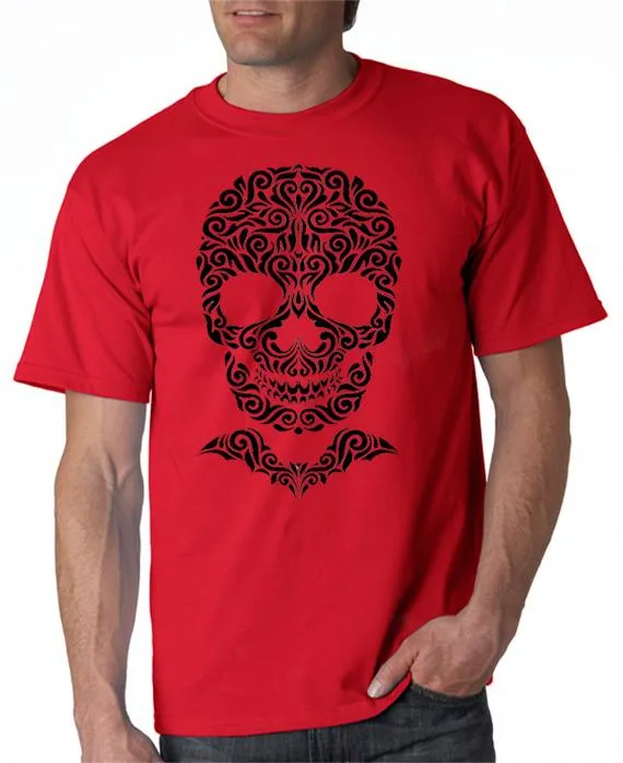 Skull with Bat Bowtie T-Shirt Halloween