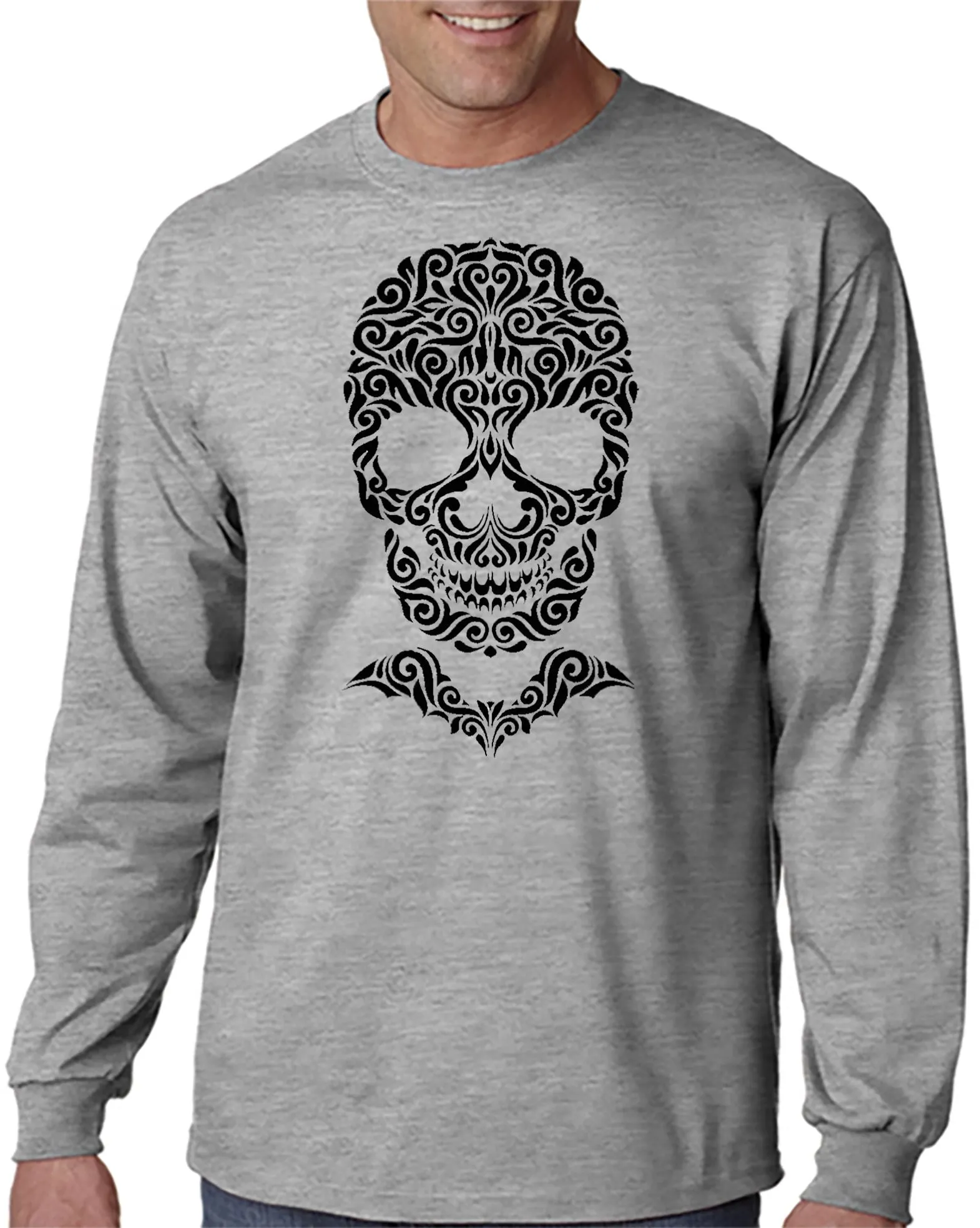 Skull with Bat Bowtie T-Shirt Halloween