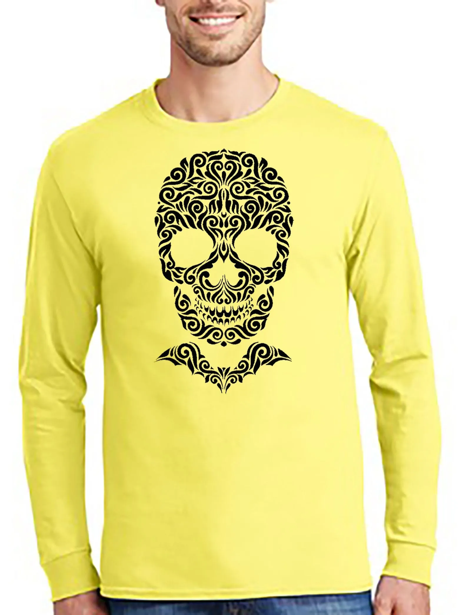 Skull with Bat Bowtie T-Shirt Halloween