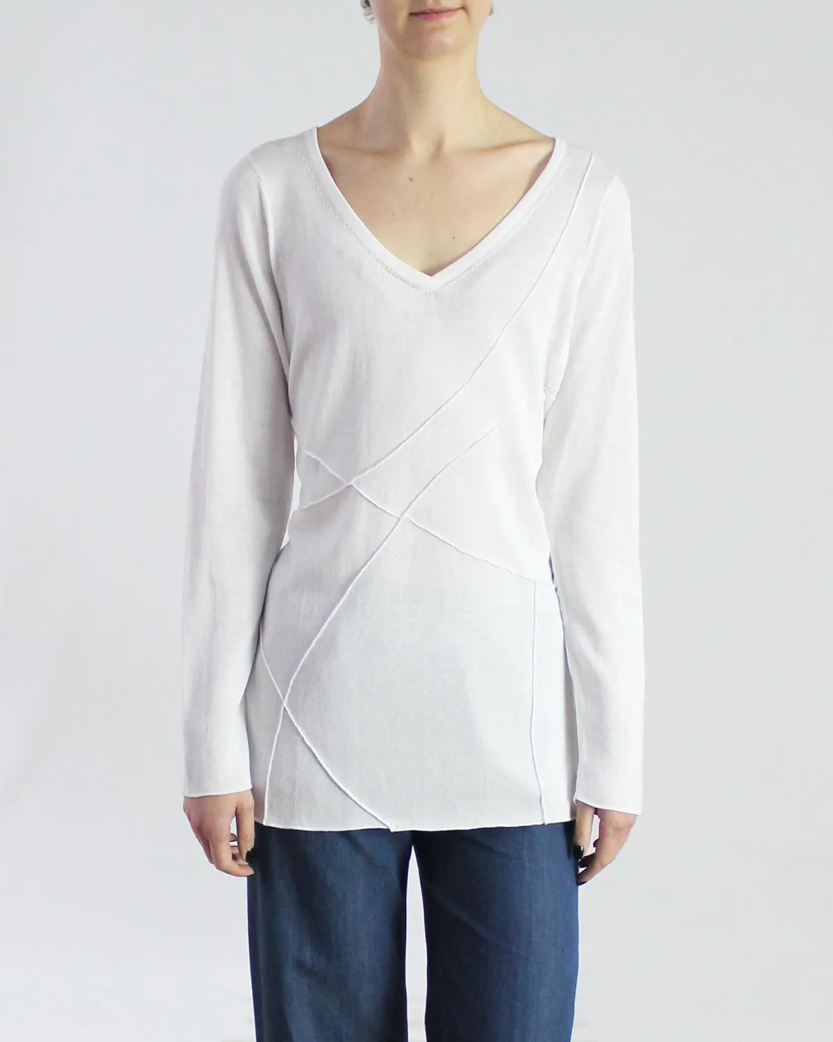 Spider Web V-Neck Pullover