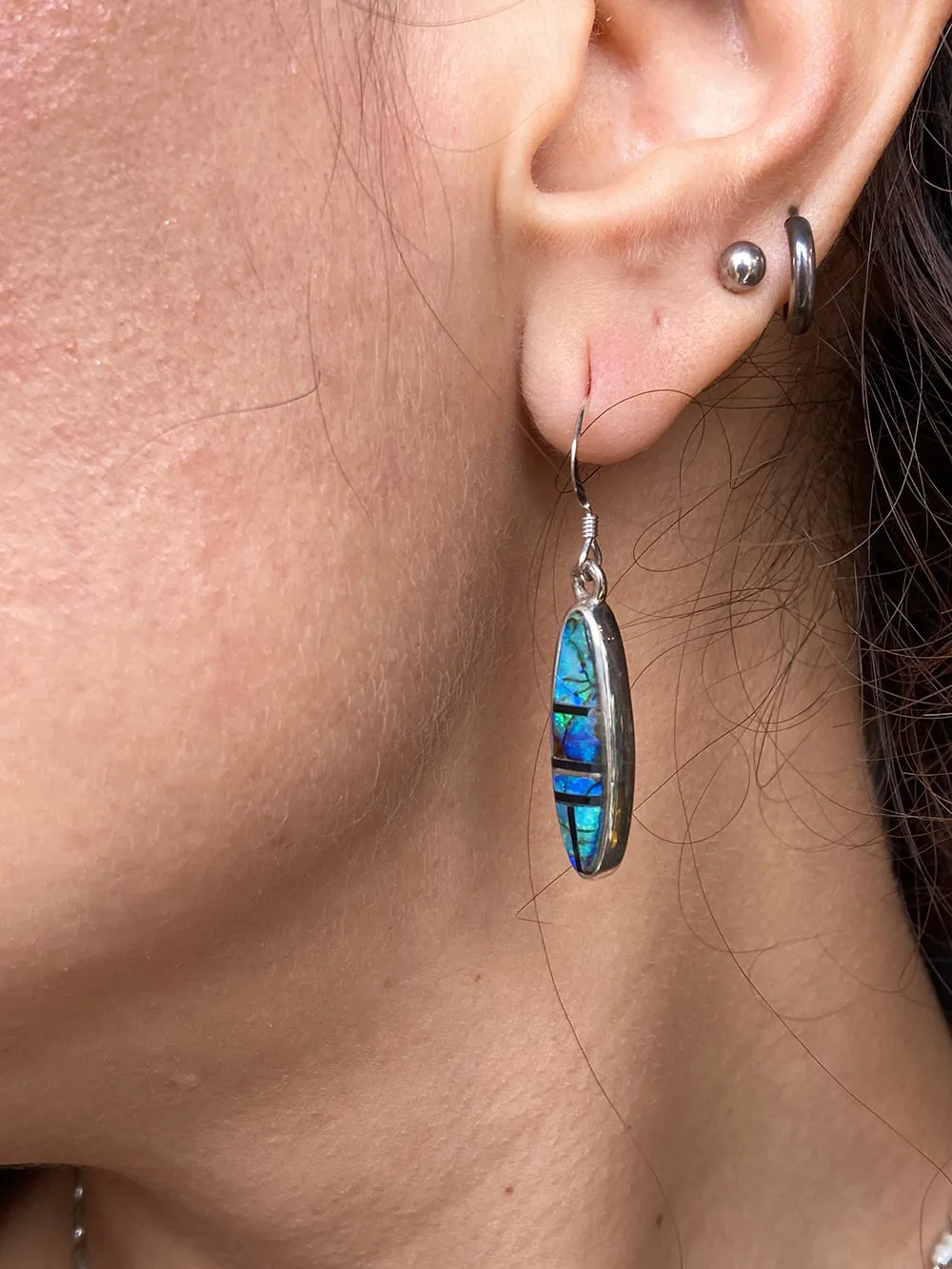 Spiderweb Opal Inlay Earrings