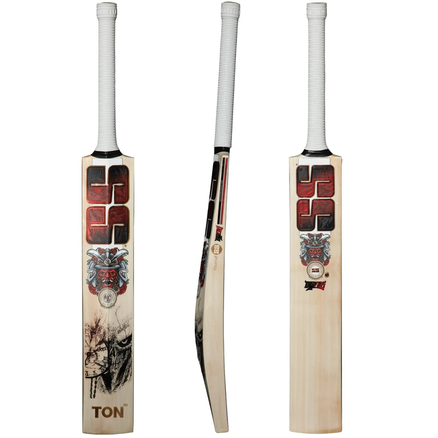 SS Cricket Bat Devils-Red English Willow - SH