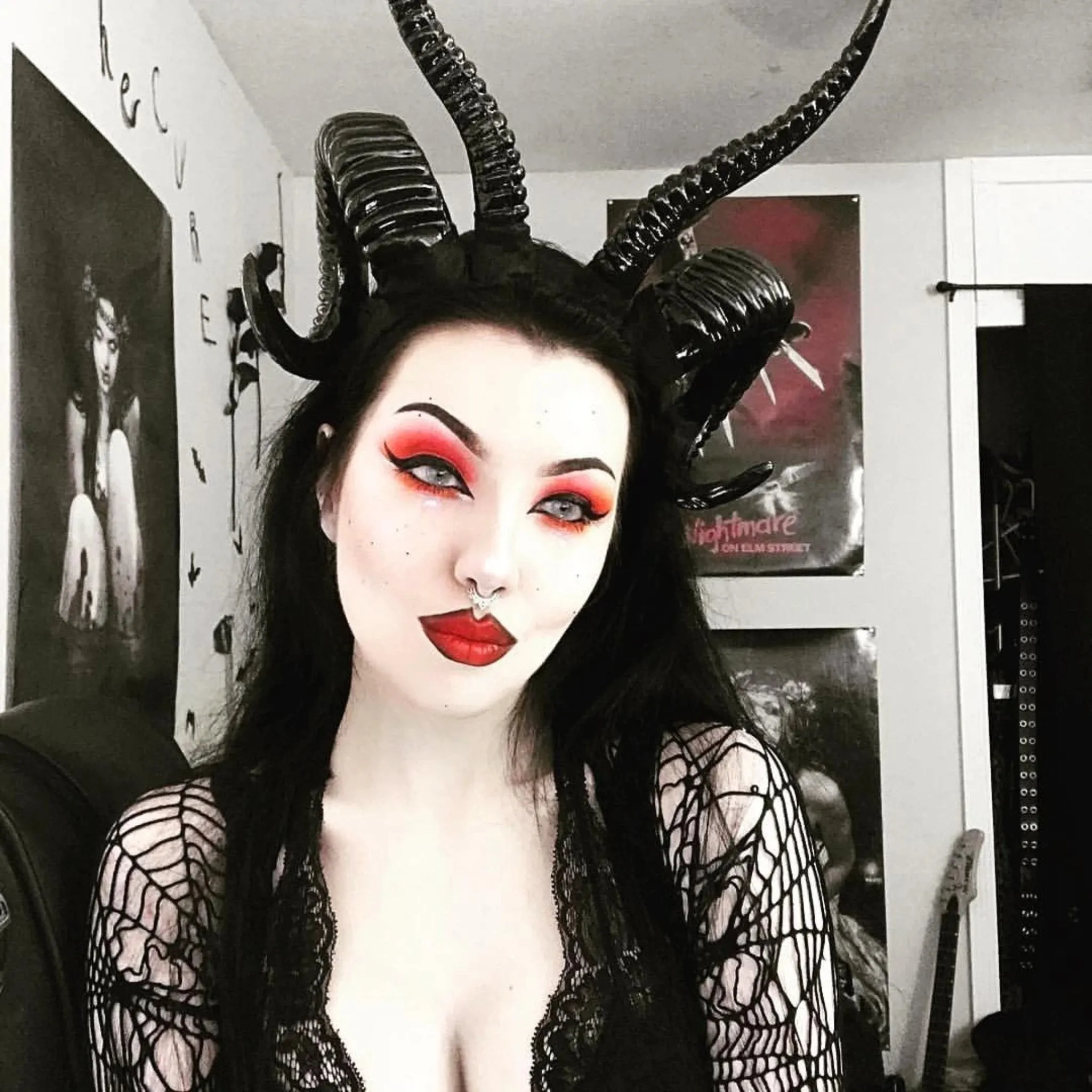 The Baphomet Horns Headpiece