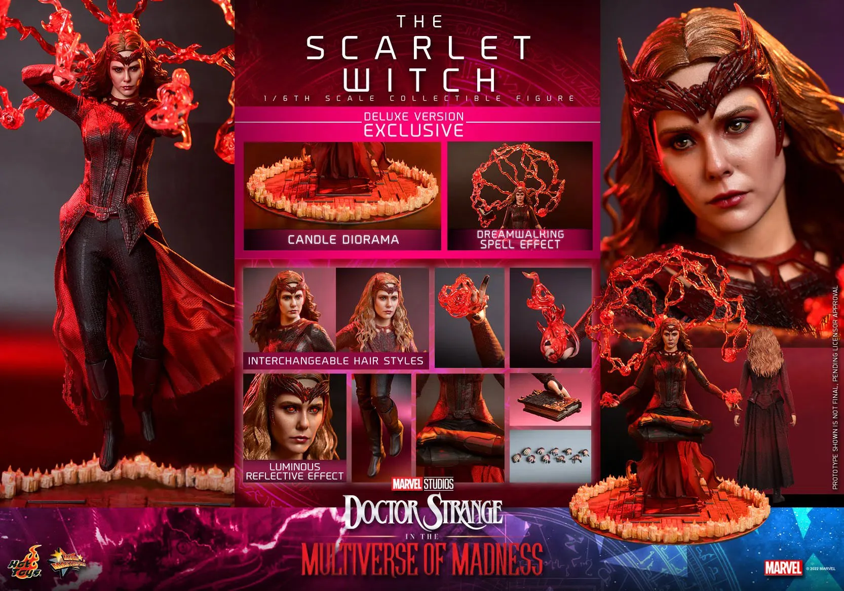 The Scarlet Witch: Deluxe: Multiverse Of Madness: Marvel: MMS653: Hot Toys