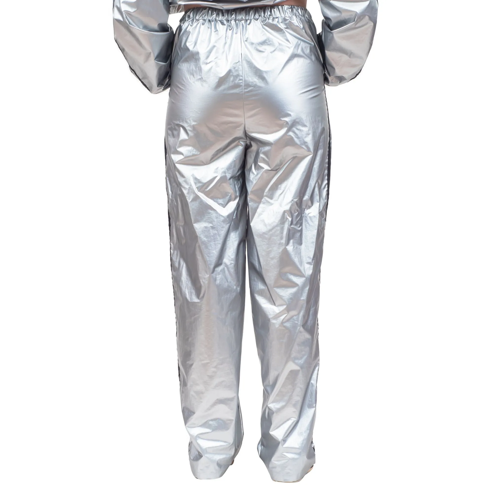 Todd & Margo Shiny Silver Workout Top and Pants