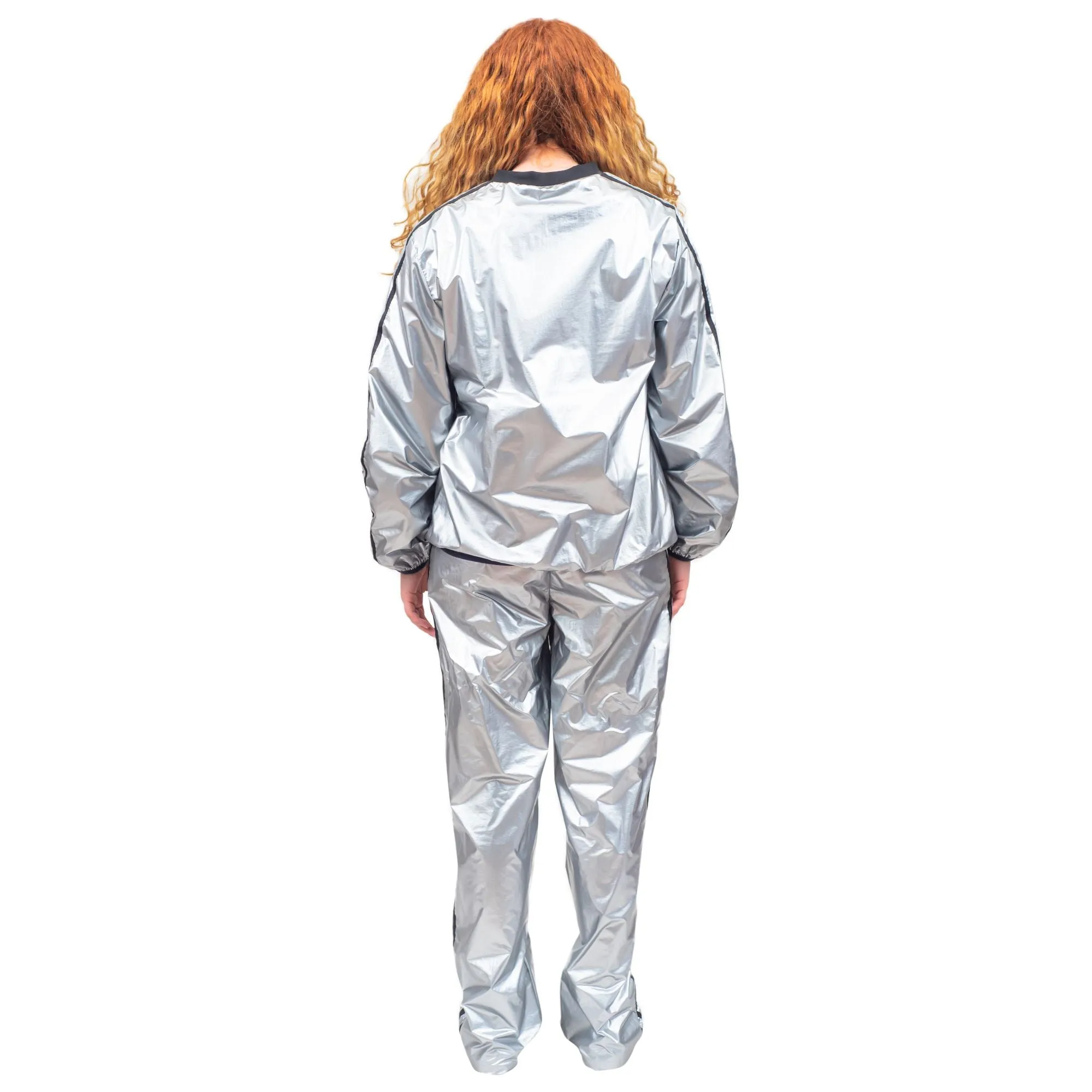 Todd & Margo Shiny Silver Workout Top and Pants