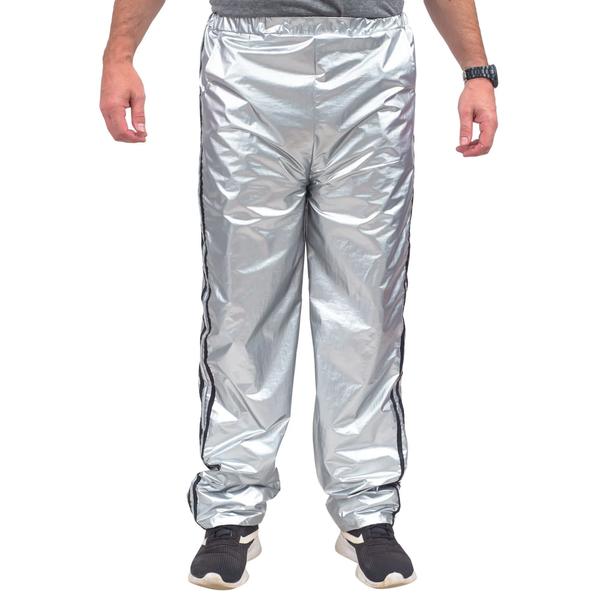 Todd & Margo Shiny Silver Workout Top and Pants