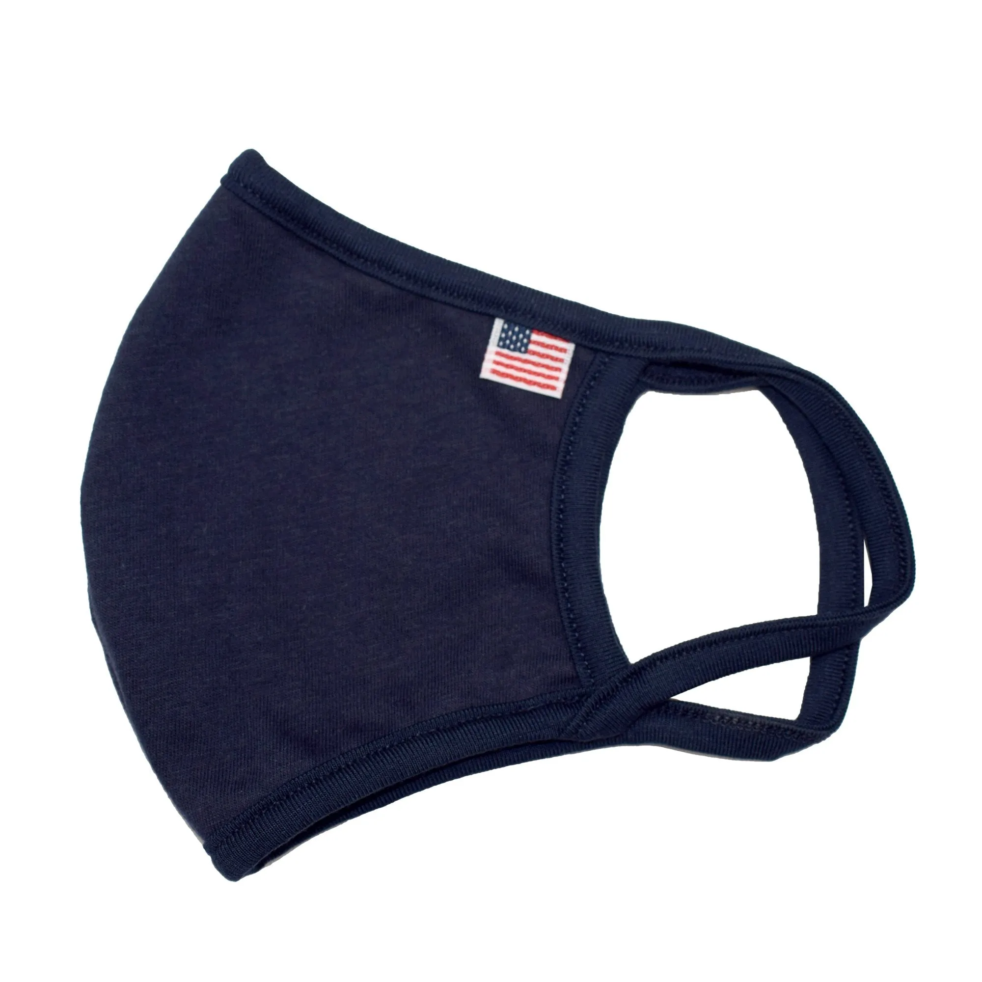 USA Flag Solid Face Mask Navy