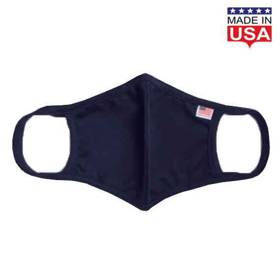 USA Flag Solid Face Mask Navy