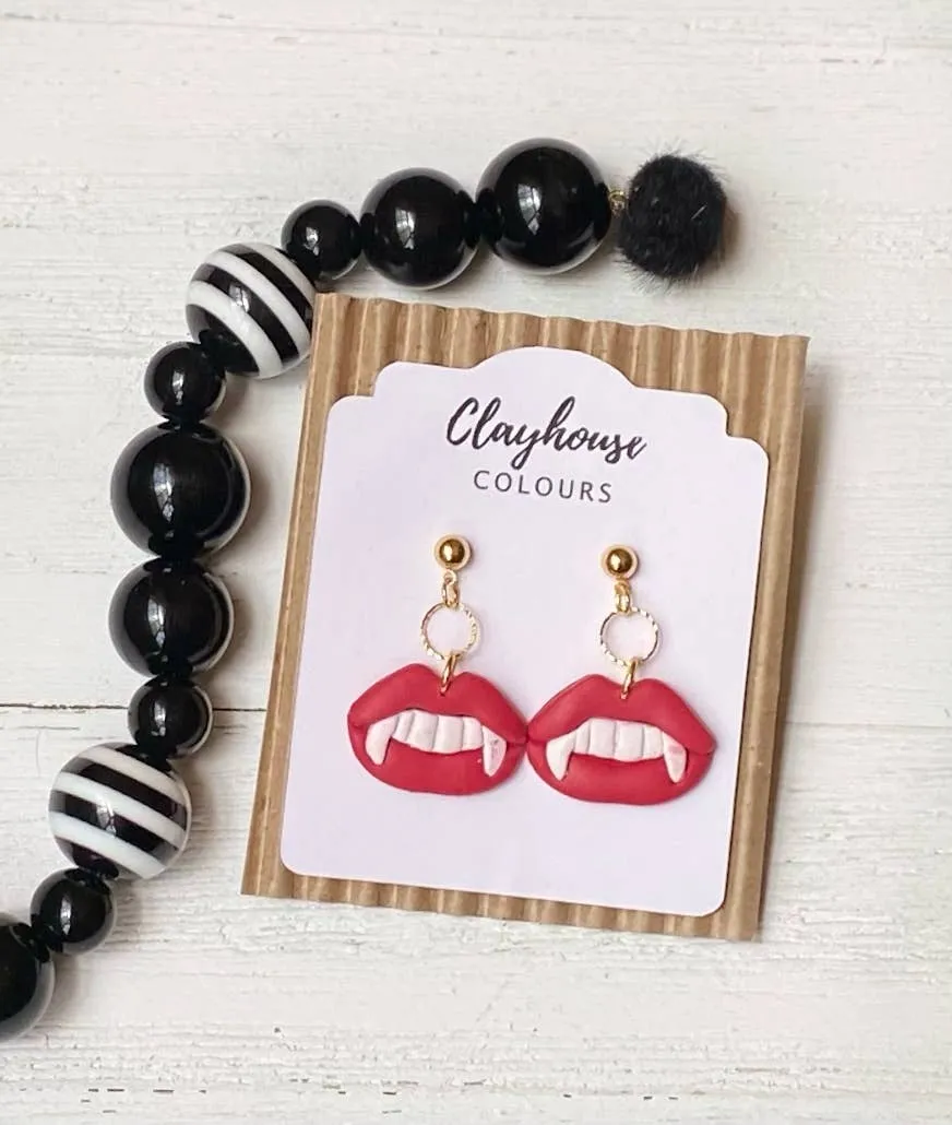 Vampire Clay Earrings