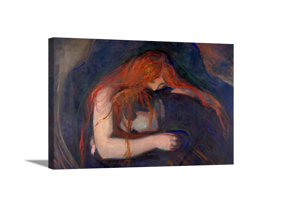 Vampire | Edvard Munch Masters Classic Art in Gallery Wrapped Canvas | Various Sizes