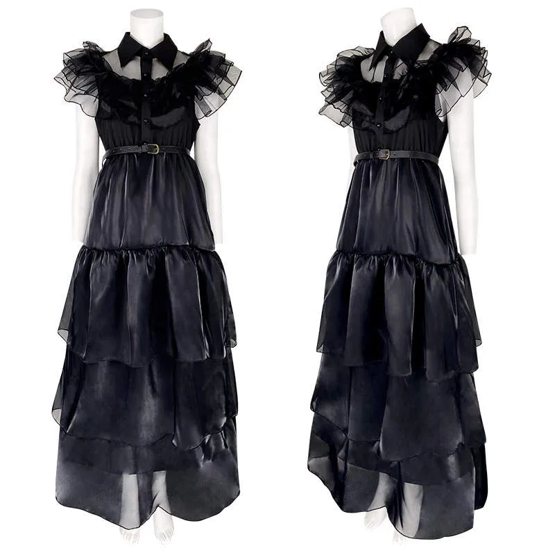 Wednesday Addams Prom Dress Cosplay Costume